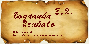 Bogdanka Urukalo vizit kartica